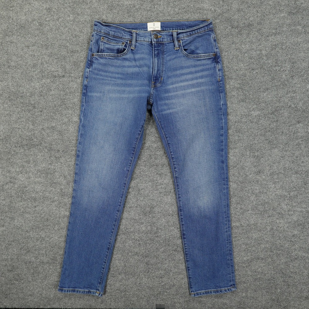 Mutual Weave Jeans Mens 33x30 Blue The Taper Medium Wash Stretch Denim